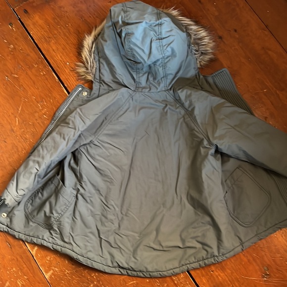 Green fleece lined toddler winter coat - Picture 4 of 5